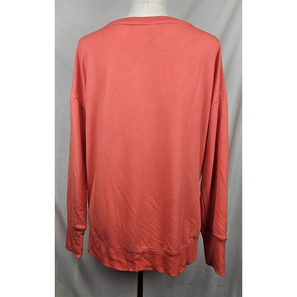 90 Degree By Reflex Sweatshirt Coral Med Athleisure Gorpcore Workout Fall - Picture 2 of 5